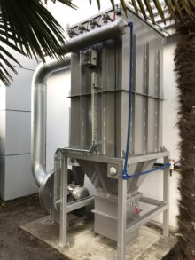 Dust Collectors with Ducting and Fan.